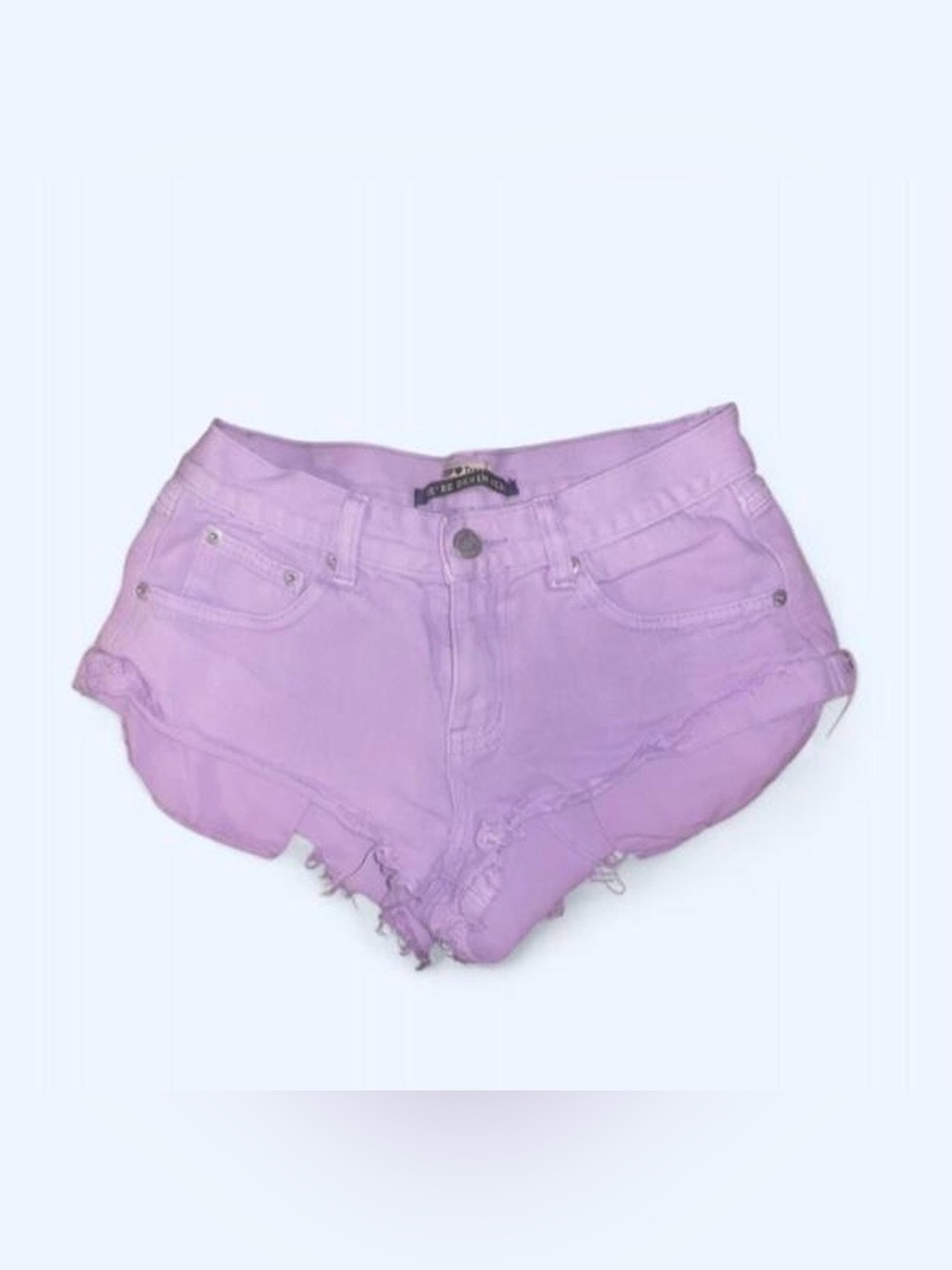 Low-Rise purple Denim Shorts - Women's